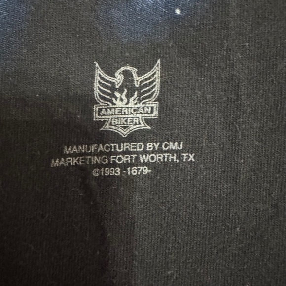Vintage 90s 3D Emblem American Biker‎ Motorcycle Graphic T Shirt Made In USA L - Picture 4 of 7